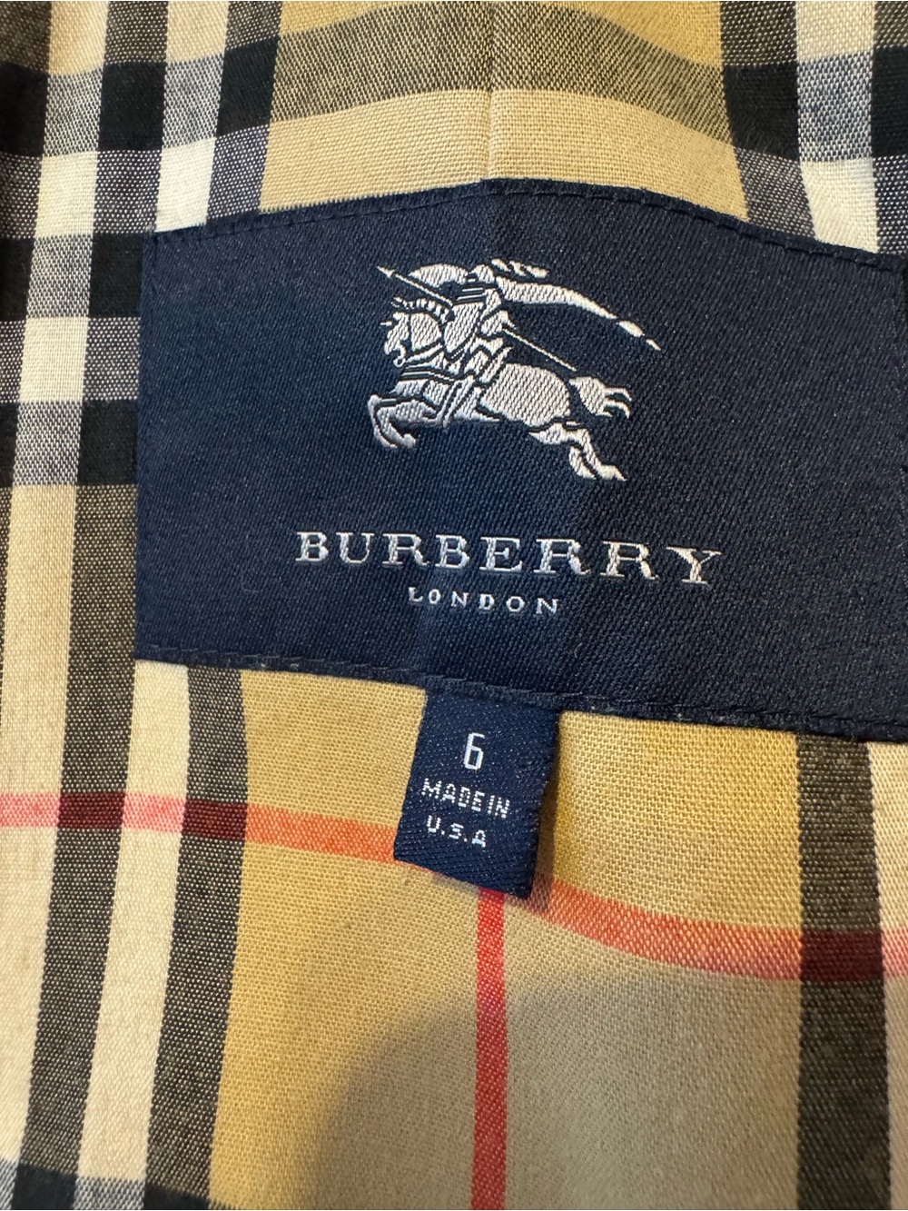 Vintage Burberry trench made in UUSA Women’s Classic White size 6 like new - Picture 9 of 15
